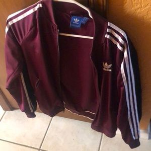Burgundy Adidas Jacket